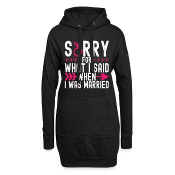 Divorce Divorcé - Sweat-shirt à capuche long Femme - noir - Devant