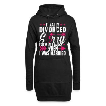 Scheidung Geschieden - Hoodie-Kleid - Schwarz - Vorne