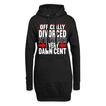 Divorce Divorcé - Sweat-shirt à capuche long Femme - noir - Devant