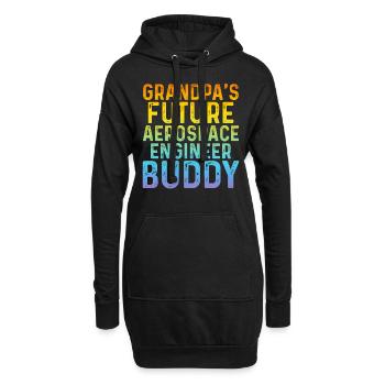 Grandpa's Future Aerospace Engineer Buddy - Astron - Hoodie-Kleid - Schwarz - Vorne