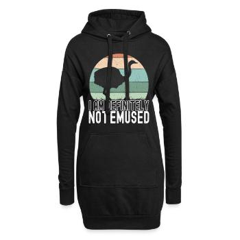 Emu Strauß - Hoodie-Kleid - Schwarz - Vorne