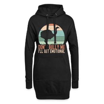 Emu Strauß - Hoodie-Kleid - Schwarz - Vorne