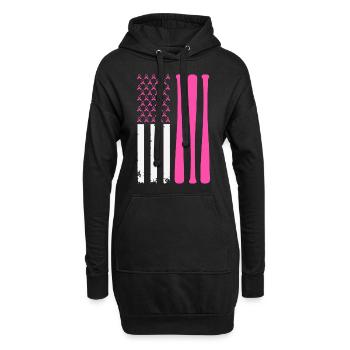 Sports de baseball américain - Sweat-shirt à capuche long Femme - noir - Devant