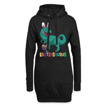 Eastersaurus Ostern T-Rex Dinosaurier Osterhase - Hoodie-Kleid - Schwarz - Vorne