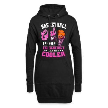 Basketball Girl Like Regular Girl Only Way Cooler - Hoodie-Kleid - Schwarz - Vorne