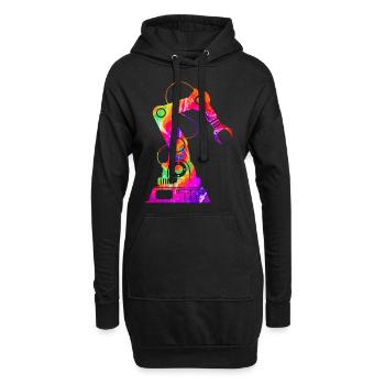 Ingénieur en robotique robotique Tie Dye - Sweat-shirt à capuche long Femme - noir - Devant