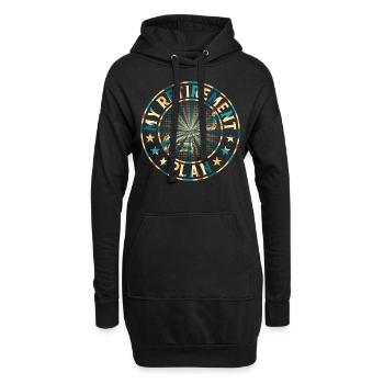 Plan de retraite des joueurs de saxophone Saxophone Player - Sweat-shirt à capuche long Femme - noir - Devant