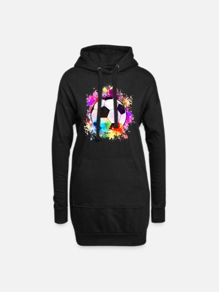 Tshirt Football Hommes Femmes Football Football - Sweat-shirt à capuche long Femme - noir