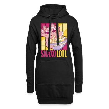 Anime Ramen Axolotl - Hoodie-Kleid - Schwarz - Vorne