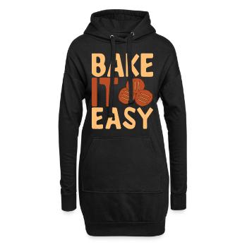 Bäcker Bäckerei Backen - Hoodie-Kleid - Schwarz - Vorne