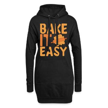 Bäcker Bäckerei Backen - Hoodie-Kleid - Schwarz - Vorne
