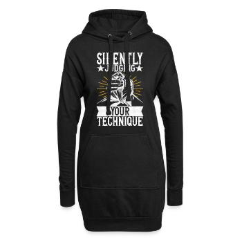 Armdrücken Armwrestling - Hoodie-Kleid - Schwarz - Vorne