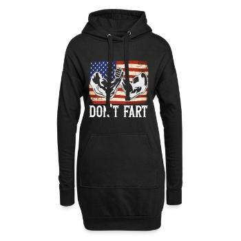 Armdrücken Armwrestling - Hoodie-Kleid - Schwarz - Vorne