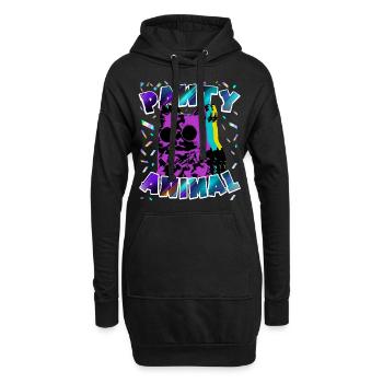 Pawty Animal Creepy Katze Spielzeug Geburtstag - Hoodie-Kleid - Schwarz - Vorne