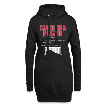 Marimba Player Like A Normal Mallets Percussion - Hoodie-Kleid - Schwarz - Vorne