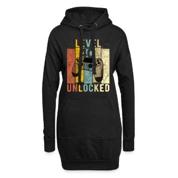 Herren 40. Geburtstag Level 40 Freigeschaltete Video Gamerle - Hoodie-Kleid - Schwarz - Vorne