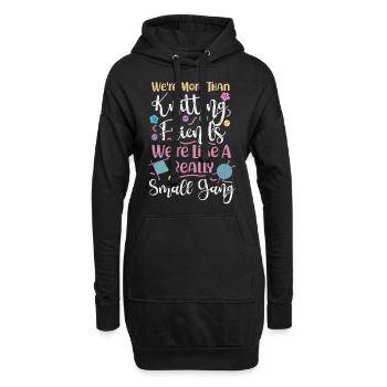 Tricoter Tricoter Nous sommes plus que - Sweat-shirt à capuche long Femme - noir - Devant