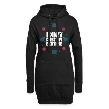 Knitting Knitter I Knit Past My - Hoodie-Kleid - Schwarz - Vorne