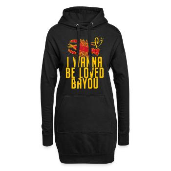 Écrevisse Je veux être aimé Bayou Écrevisse Écrevisse - Sweat-shirt à capuche long Femme - noir - Devant