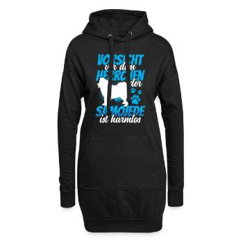 Samojede ist harmlos Samojedenspitz - Hoodie-Kleid - Schwarz - Vorne