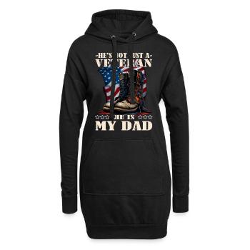 Père vétéran - Vétéran 4 juillet - Soldat - Sweat-shirt à capuche long Femme - noir - Devant