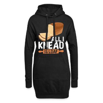 Bäcker Bäckerei Backen - Hoodie-Kleid - Schwarz - Vorne
