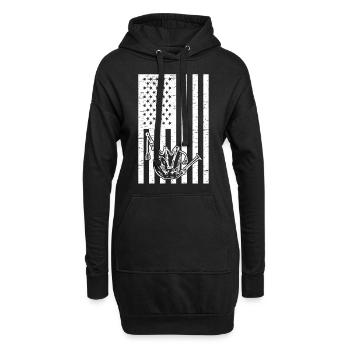 Bagpipe American Flag Bagpiper US Flag Bagpipe - Hoodie-Kleid - Schwarz - Vorne