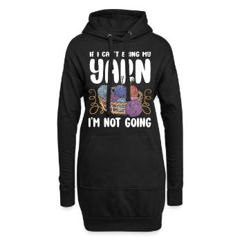 Tricoter si je ne peux pas apporter - Sweat-shirt à capuche long Femme - noir - Devant