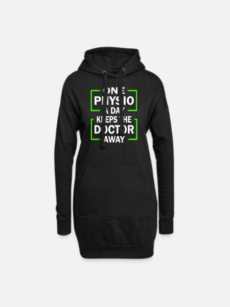 One Physio A Day - Physiotherapeut - Hoodie-Kleid - Schwarz