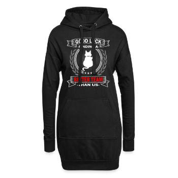 Good Luck | zum Abschied - Jobwechsel - Hoodie-Kleid - Schwarz - Vorne