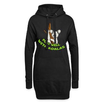 Bien jouer avec d’autres amoureux des koalas animaux koala - Sweat-shirt à capuche long Femme - noir - Devant