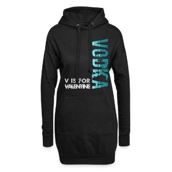 V is for Vodka - Hoodie-Kleid - Schwarz - Vorne