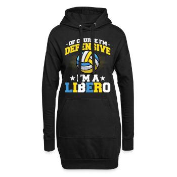 Of Course I'm Defensive I'm A Libero - Hoodie-Kleid - Schwarz - Vorne