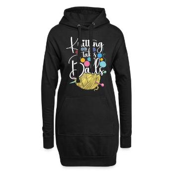 Tricoter Tricoter Tricoter Prend - Sweat-shirt à capuche long Femme - noir - Devant