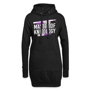 Knitting Knitter Master Of - Hoodie-Kleid - Schwarz - Vorne