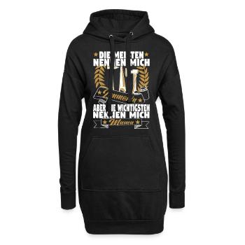 Zimmerin Mama Holzbauer Mutter Zimmerer Holzbau - Hoodie-Kleid - Schwarz - Vorne
