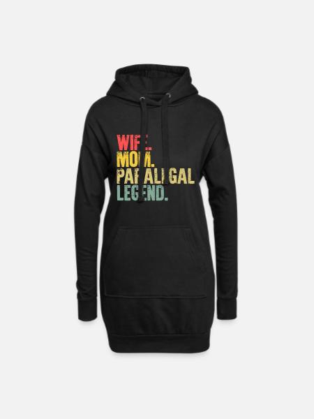 Mutter Frauen Lustiges Geschenk, Ehefrau Mutter Paralegal Legende - Hoodie-Kleid - Schwarz