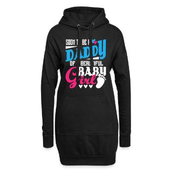Mens Soon To Be A Daddy Of A Beautiful Baby Girl - - Hoodie-Kleid - Schwarz - Vorne