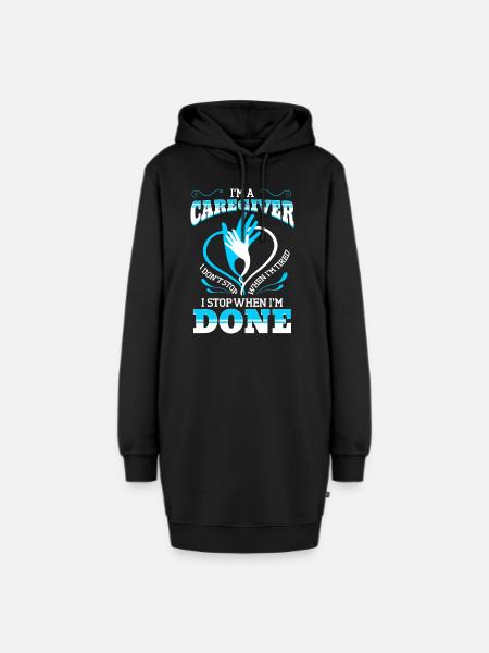 Ich bin eine Pflegekraft Pflegeschwester Pfleger HilfeKrankenschwester c - Hoodie-Kleid - Schwarz