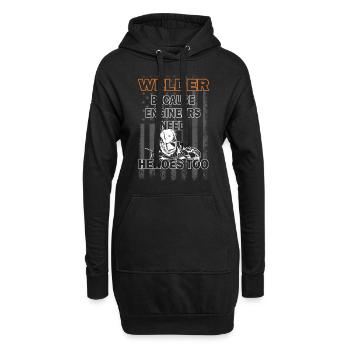 Schweißer - Schweißerspruch - Metallbau - Hoodie-Kleid - Schwarz - Vorne