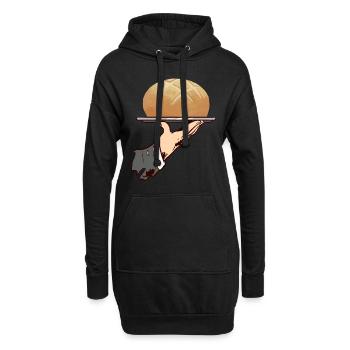 Bäcker Bäckerei Backen - Hoodie-Kleid - Schwarz - Vorne