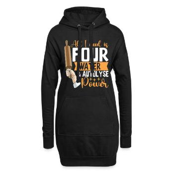 Bäcker Bäckerei Backen - Hoodie-Kleid - Schwarz - Vorne