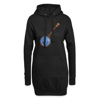 Banjo Shirts For Men Bluegrass Appalachia Folk - Hoodie-Kleid - Schwarz - Vorne