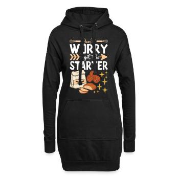 Bäcker Bäckerei Backen - Hoodie-Kleid - Schwarz - Vorne