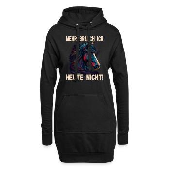 Pferdemädchen Pferdemama - Reiten - Westernreiten - Hoodie-Kleid - Schwarz - Vorne