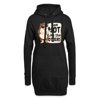 Loutre de mer - Sweat-shirt à capuche long Femme - noir - Devant