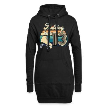 Rollerskating Geburtstag 13 Jahre Alt - Hoodie-Kleid - Schwarz - Vorne