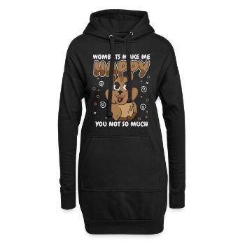 Wombat Tier Australien Womabts - Hoodie-Kleid - Schwarz - Vorne