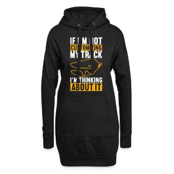 Slotcar Slotracing - Hoodie-Kleid - Schwarz - Vorne