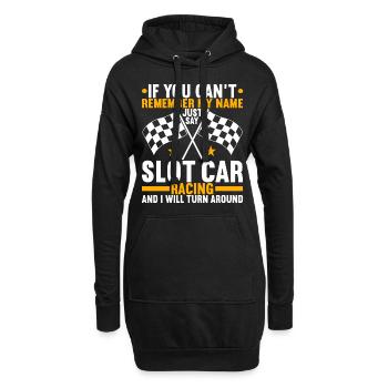 Slotcar Slotracing - Hoodie-Kleid - Schwarz - Vorne